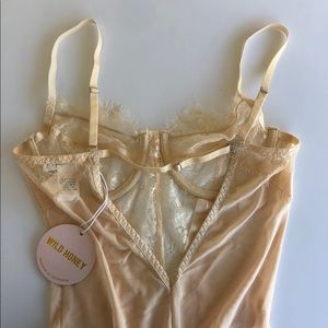 Vici | Tops | Nwt Vici Dolls Chateau Lace Bodysuit Nude | Poshmark